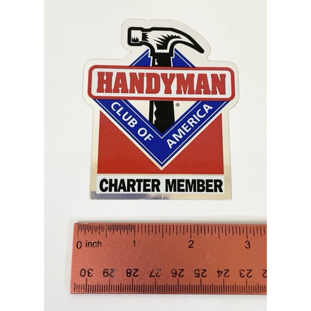 NEW Vintage HANDYMAN CLUB OF AMERICA CHARTER MEMBER Decal Sticker